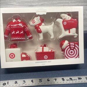 Target wonder shop Red and White Holiday Ornament Set
